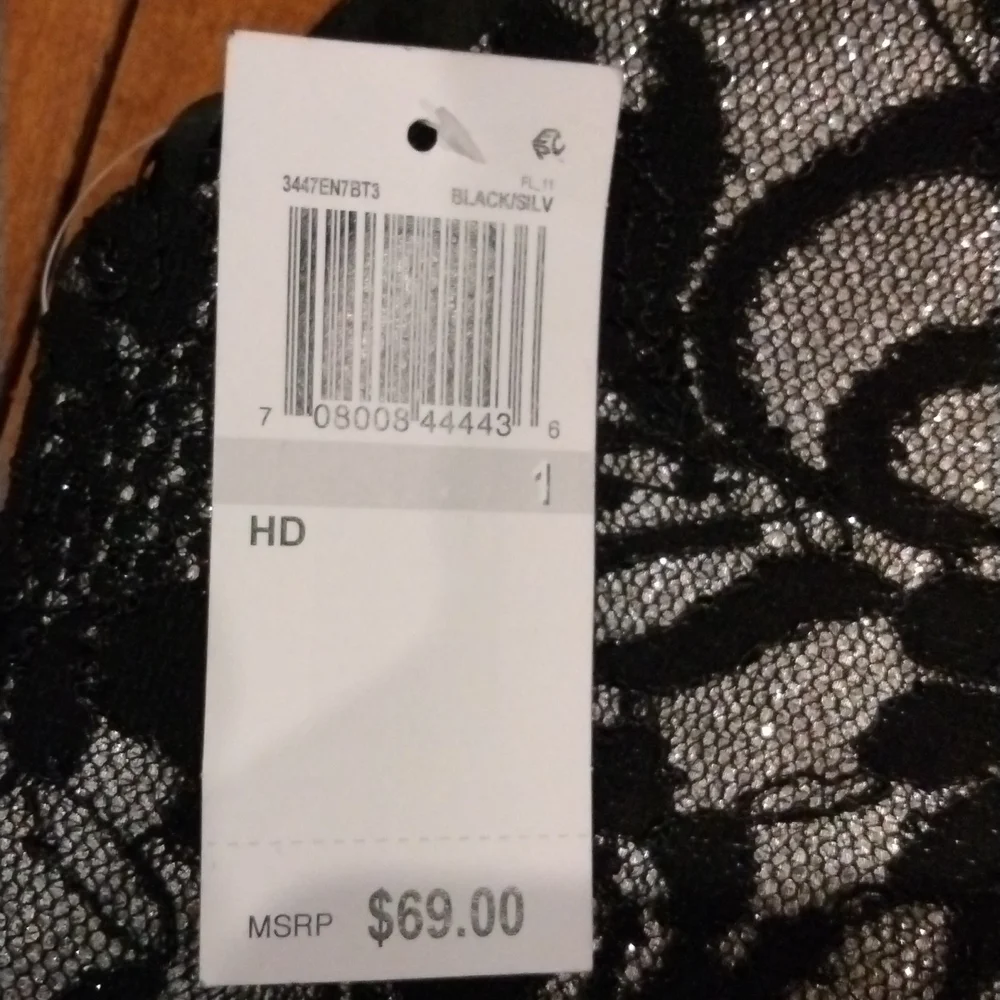 𝅺BLACK Lacey dress from Macy's. Built in bra. Brand new with tags. Size 1 - Picture 6 of 8